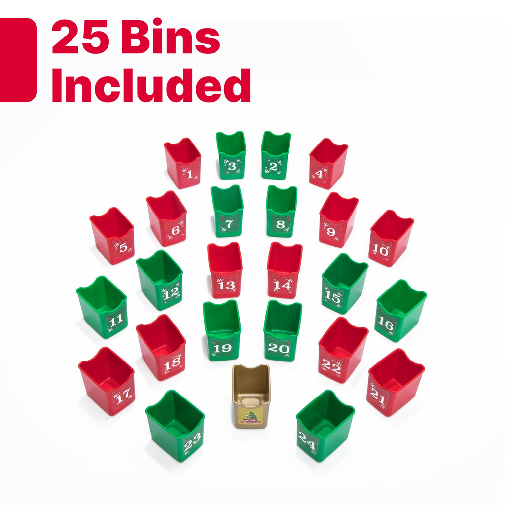 Step2 My First Advent Calendar, Kids Interactive Christmas Toy, Includes 25 Toy Refillable Bins, Hide Surprises for Holiday Excitement, Made of Durable Plastic, for Toddlers 1.5+ Years Old