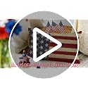 RABUSOFA 4th of July Patriotic Pillow Cover 12x20 - Vintage American Flag