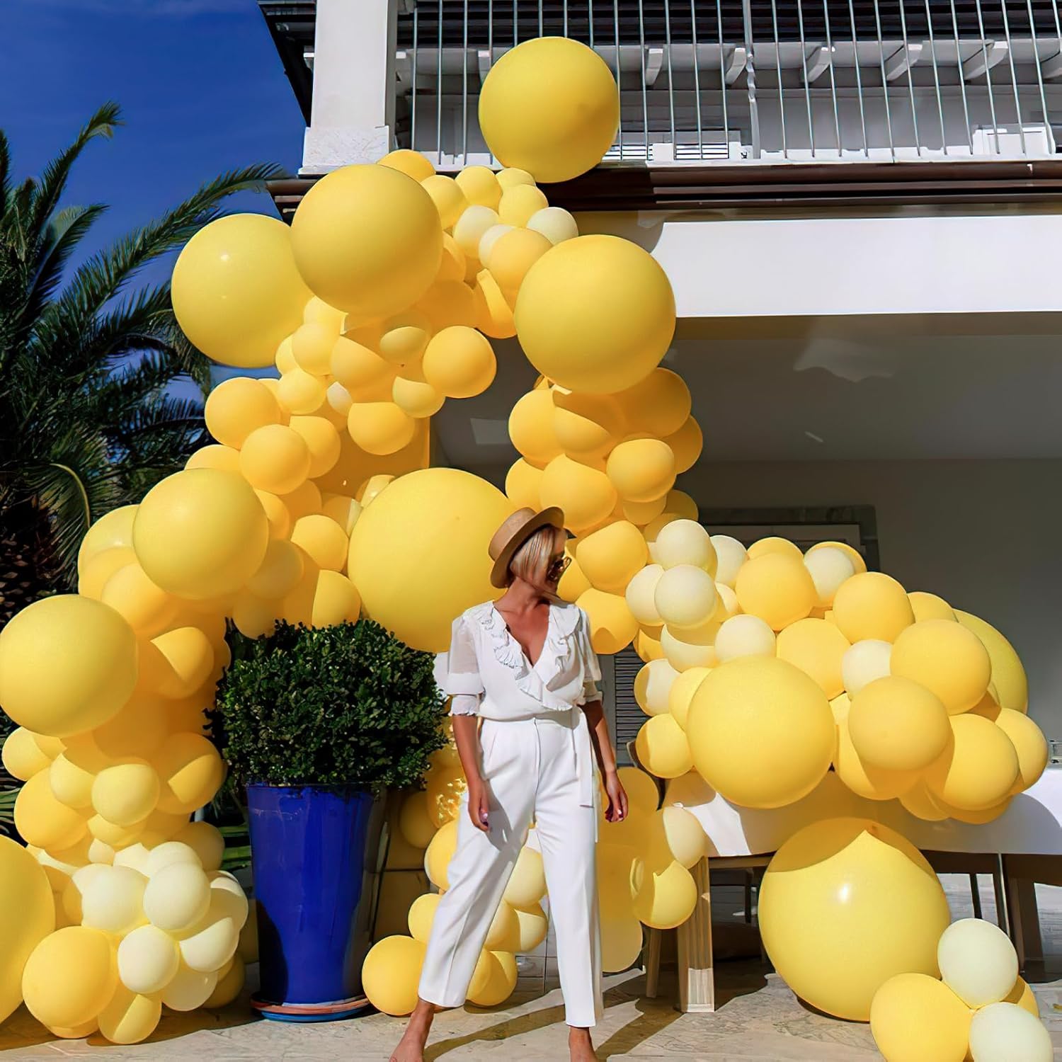 PartyWoo Mustard Yellow Balloons - 50pcs 12 Inch Boho Neutral Fall Decor for Birthdays & Showers