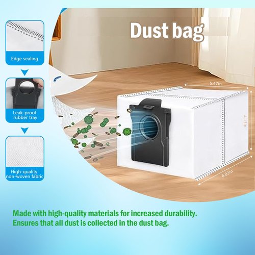 LOVOBO 26 Pcs Accessories for Dreame X50 Ultra L50 Ultra L40s Pro Ultra/Mova V50 Ultra Robot Vacuum Replacement Parts,2 Main Rolling Brushes,8 Mop Pads,6 Side Brushes,4 HEPA Filters,4 Dust Bags