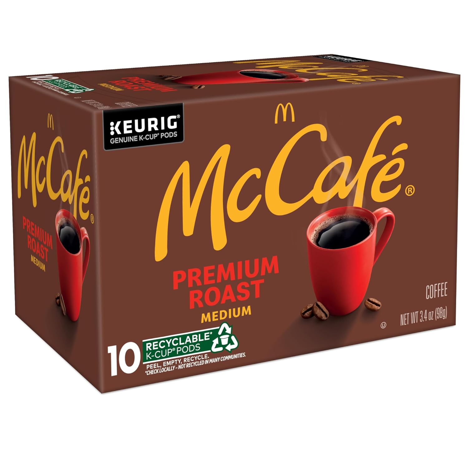 McCafe Premium Roast Coffee - Medium Roast Single Serve K-Cup Pods | 60 Count (6 Packs of 10)