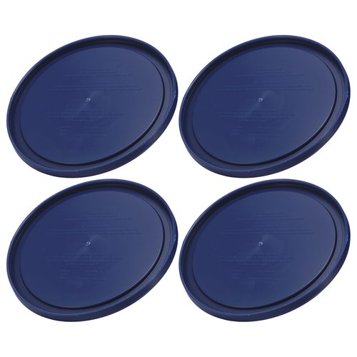 Pyrex 7402-PC 6/7-Cup Blue Replacement Lid for 7402 Sculpted Mixing Bowl & 7203 Bowl (4-Pack) - Made in the USA