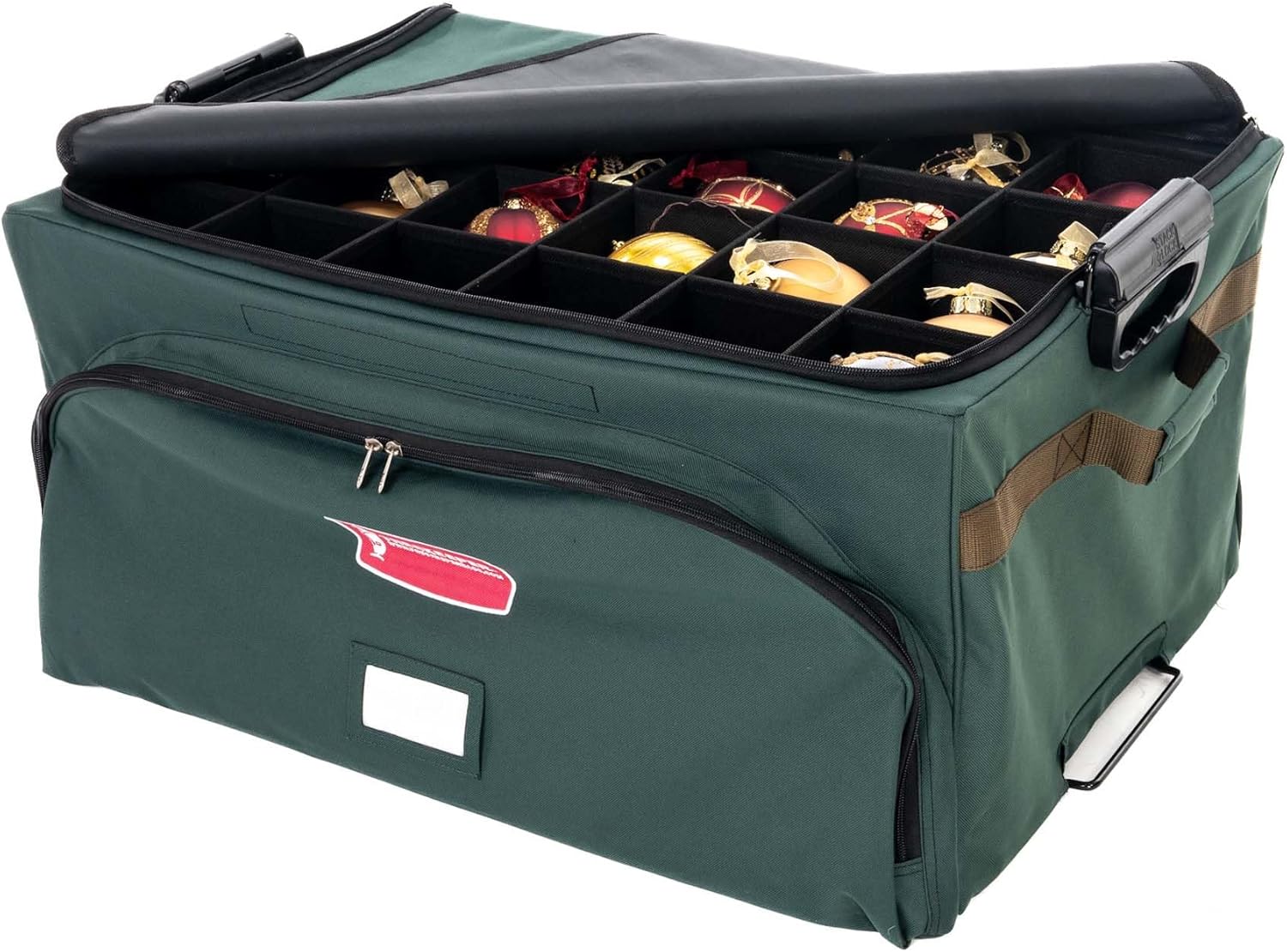 TreeKeeper Deluxe Ornament Storage Box - Holds 72 Ornaments Up to 4 Inches | 3 Removable Trays with Dividers