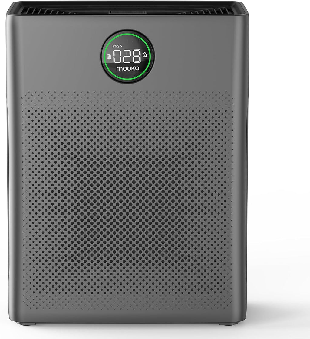 MOOKA Air Purifier - Large Room Coverage Up to 2200 Sq. Ft. | Washable Filter & PM 2.5 Sensor