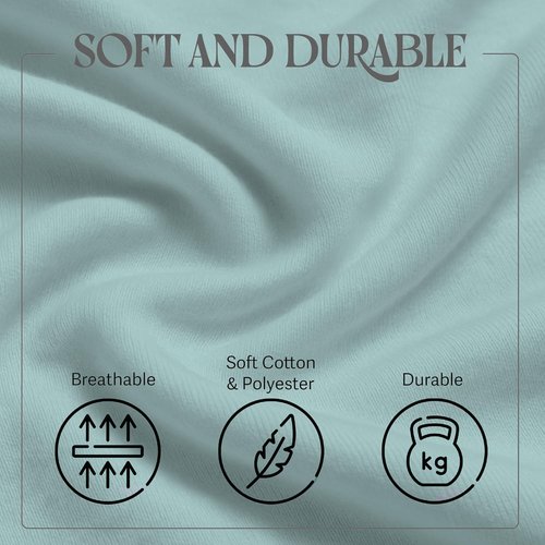 BLISSFORD - 4 Pack Fitted Hospital Bed Sheets with Elastic All Around for a Perfect Fit - Cotton Rich Soft Knitted Jersey Sheet, 36” x 84” x 12” - Blue