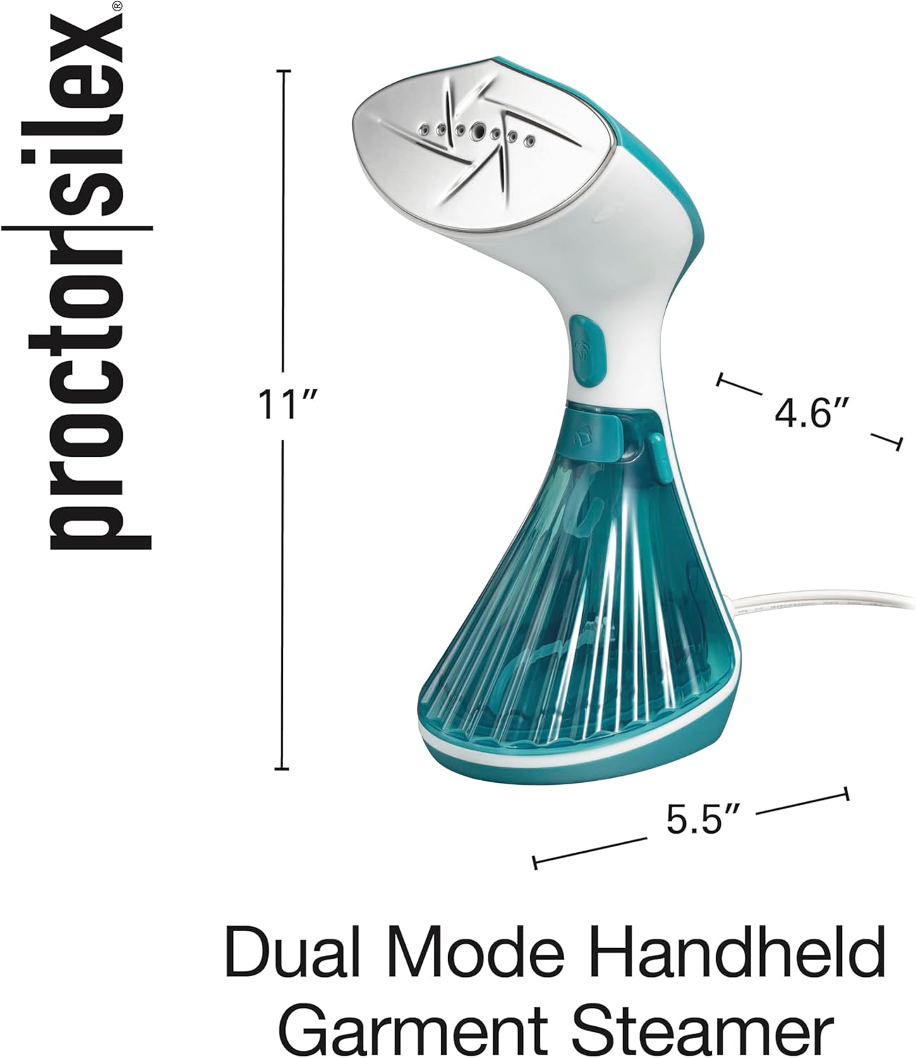 Proctor Silex Handheld Garment Steamer - Portable & Lightweight, 1200 Watts, 15 Min Continuous Use, Blue