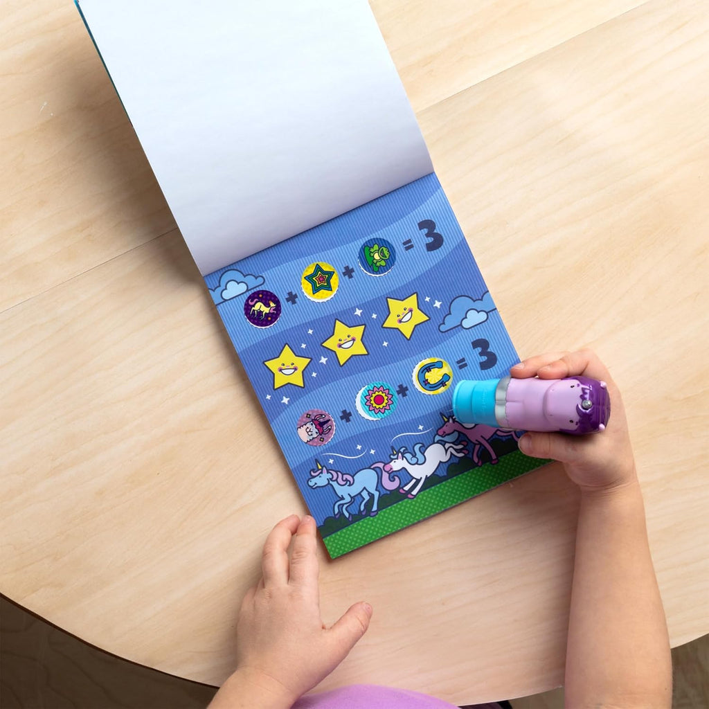 Melissa & Doug Sticker Wow!™ Activity Pad - 24 Pages with 300 Stickers | Arts & Crafts Fidget Toy - Purple Unicorn for Kids Ages 3+