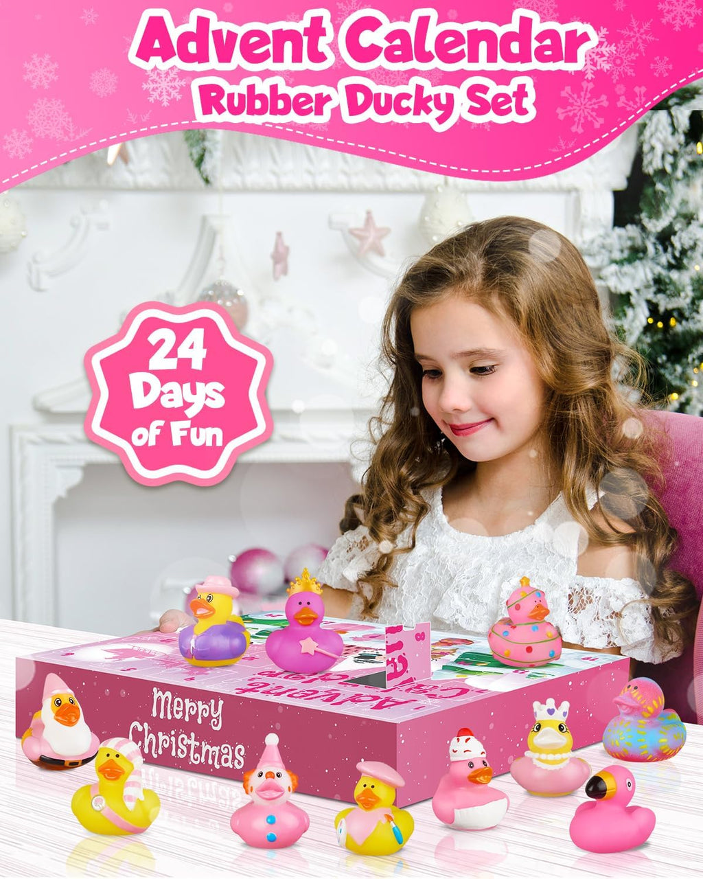 Rubber Duck Advent Calendar 2024 - 24 Days of Fun Countdown Gifts for Kids & Adults | Perfect for Baby Showers