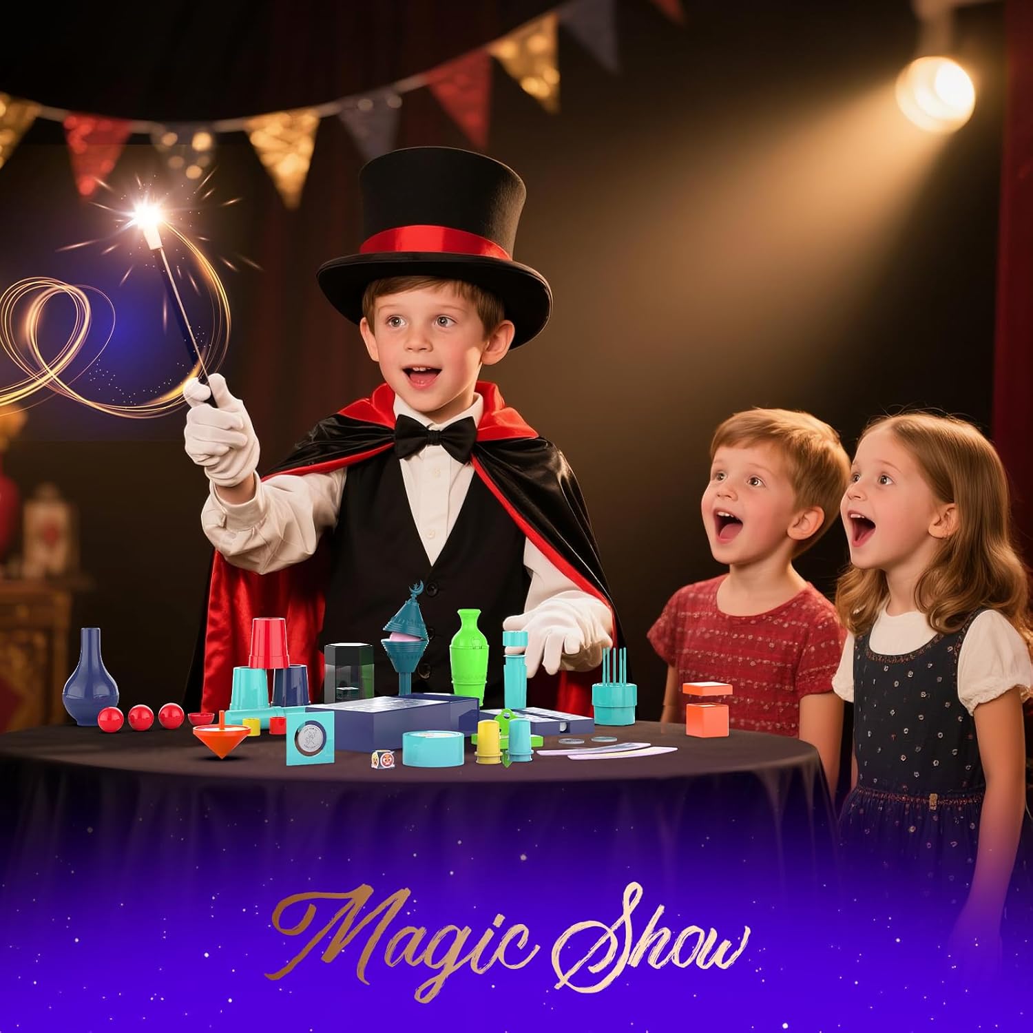 Nicella Magic Kit - 208+ Magic Tricks for Kids Age 6-12 | Beginner-Friendly Set with Manual & Video