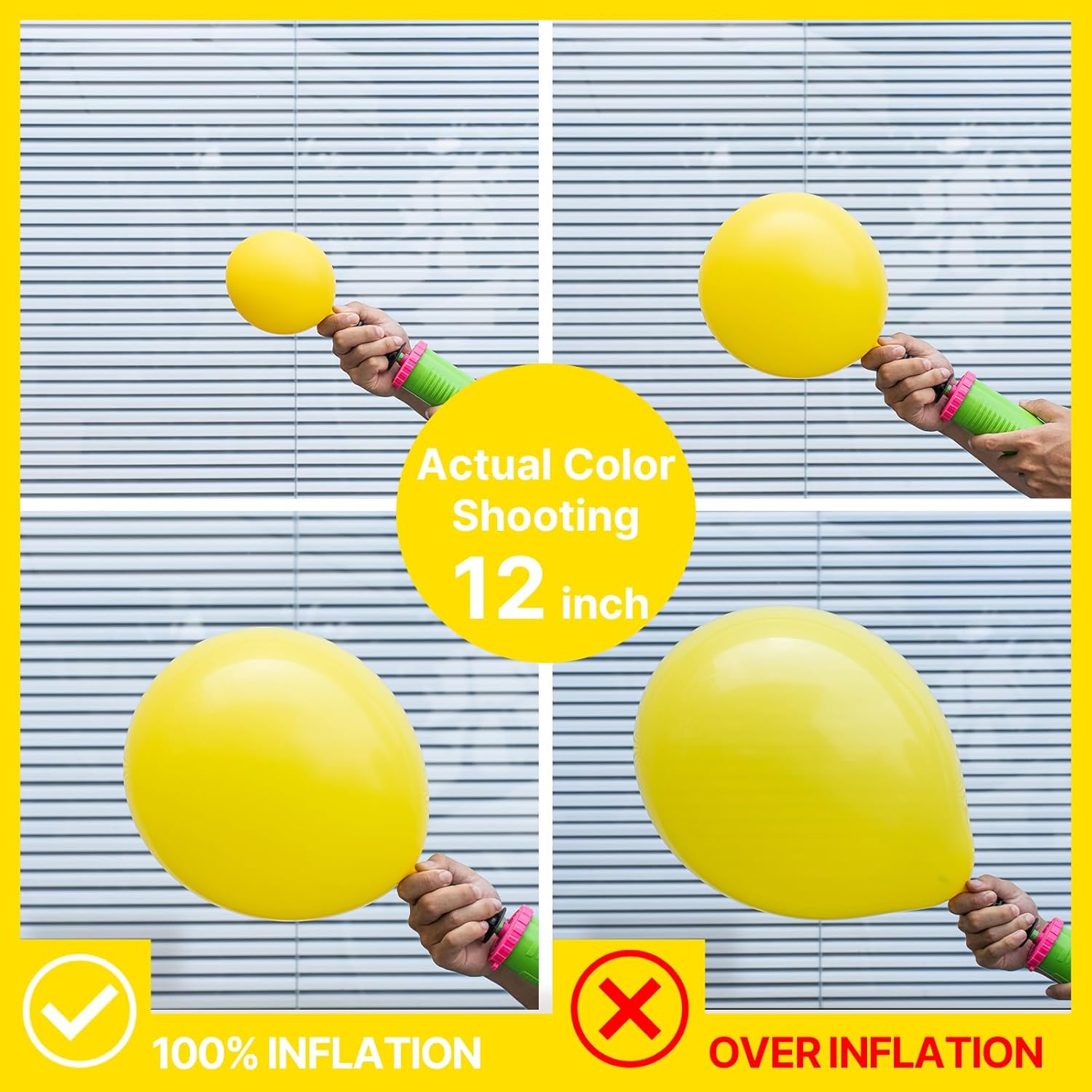 PartyWoo Yellow Balloons - 100pcs 5-Inch Matte Latex Balloons for Baby Showers & Celebrations