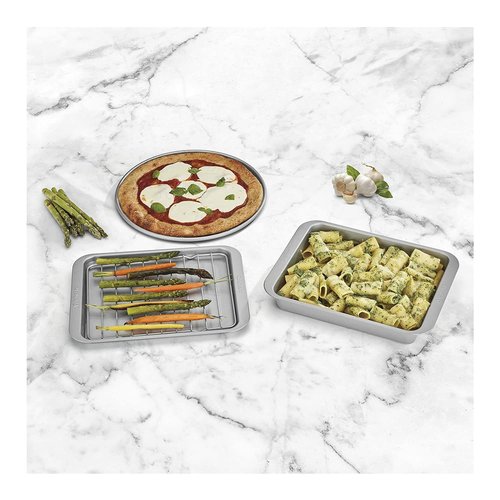 Cuisinart AMB-TOB4 Toaster Oven Baking Pan 4-Pc Set,Silver