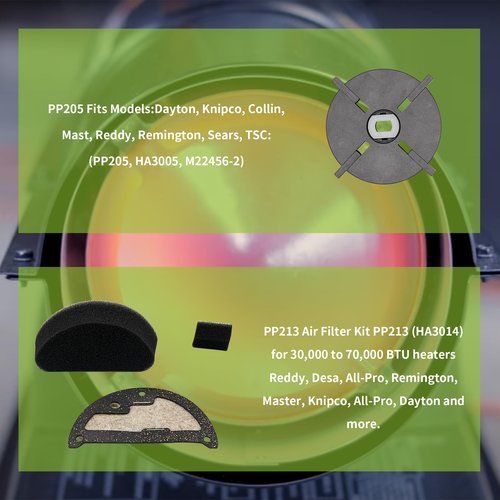 Huarntwo PP205 5/8" Rotor Kit & PP213 air filter for Air Heater HA3005 KFA1022 HA3014 710221010
