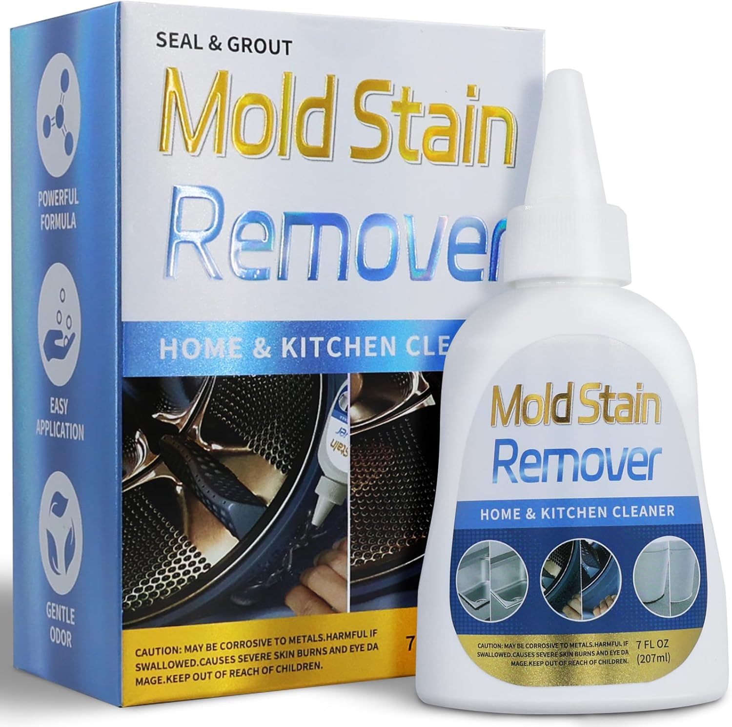 Skiennix Washing Machine Cleaner - Heavy Duty Stain Removal Gel for Appliances & Grout (7 fl oz)