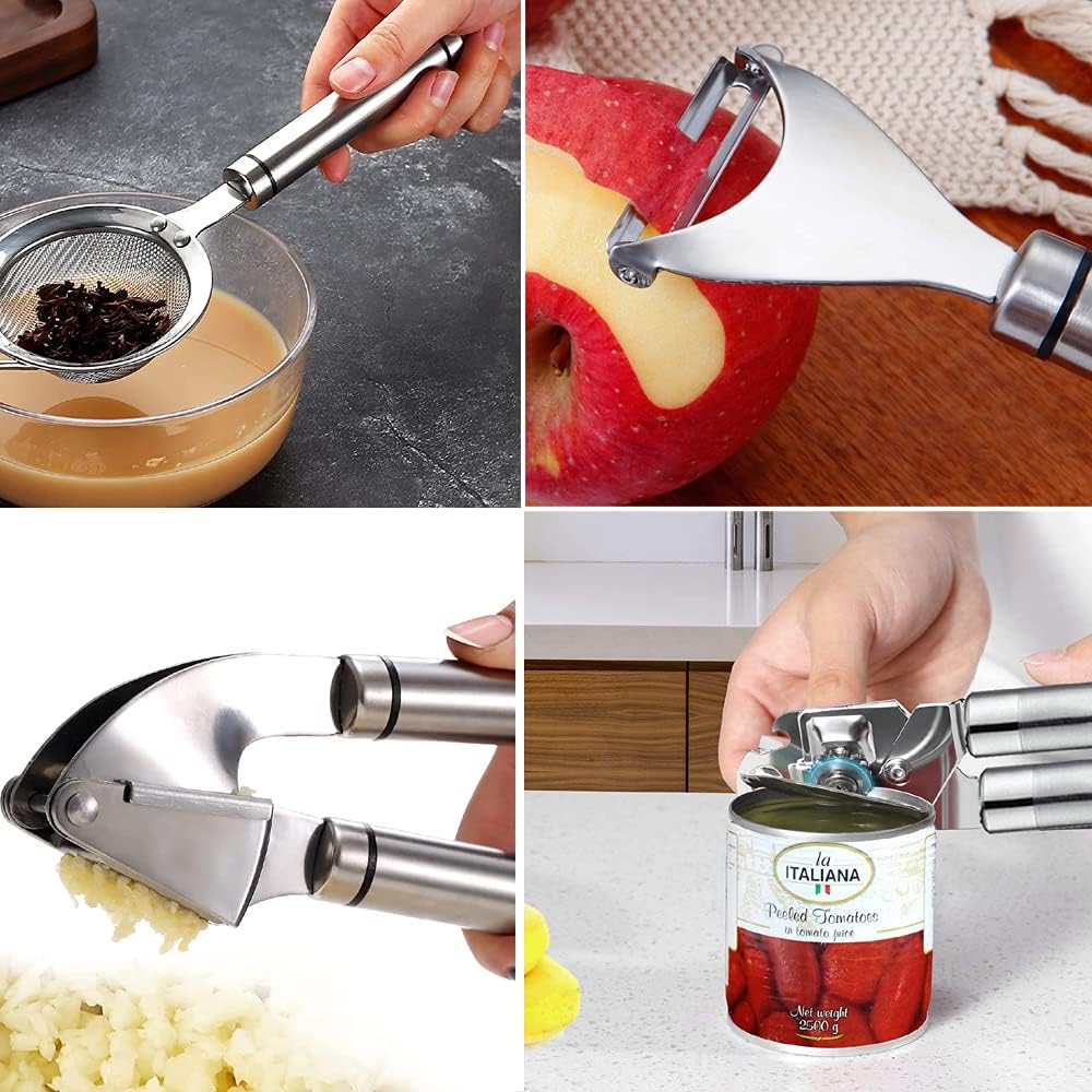Skiennix Kitchen Utensils Set - 35-Piece Heat-Resistant Silicone & Wooden Cooking Tools