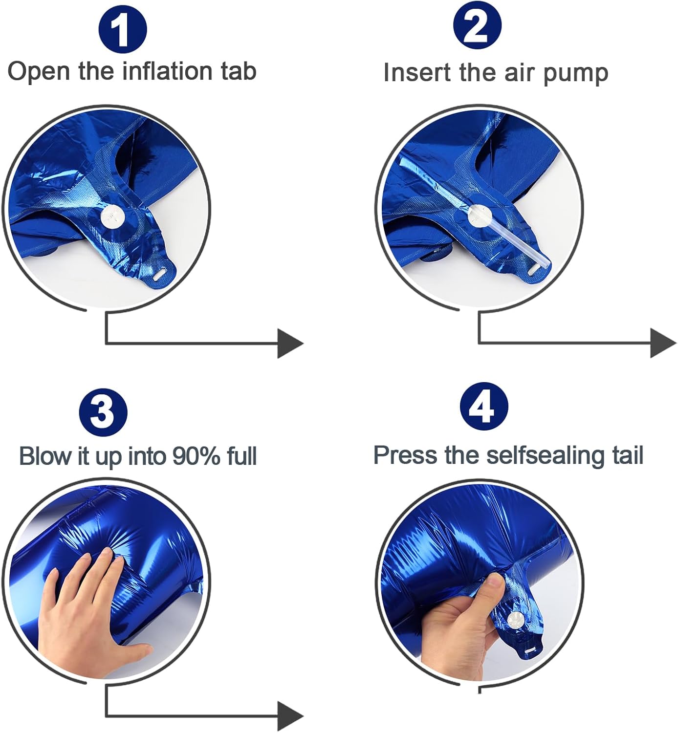 Night Blue Number 6 Balloon - 40 Inch Birthday Decoration for 6th Birthday Parties