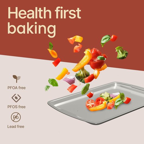BAKKEN 6-Piece Baking Pan Set - Royal Blue Nonstick Ceramic Coating, Commercial Grade Bakeware | Oven Safe Up to 450°F