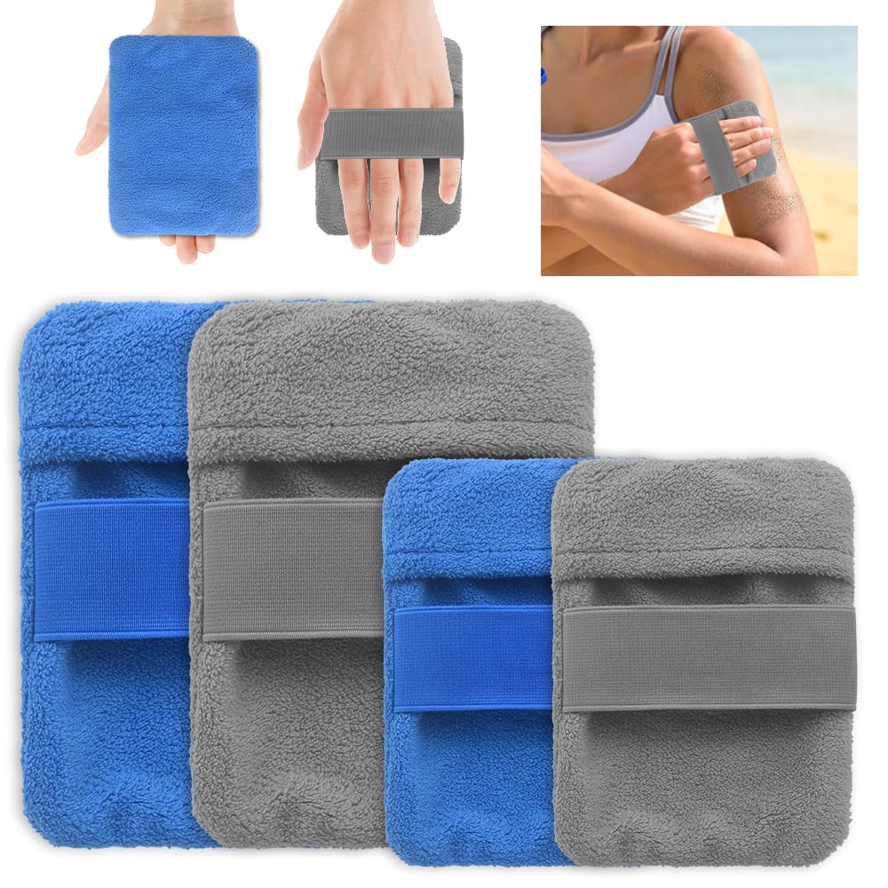 iselyn 4Packs Sand Remover for Beach, Talc-Free Sand Removal Bags for Adults & Kids, Skin-Friendly Sand Off Bags Beach Vacation Camping Essentials