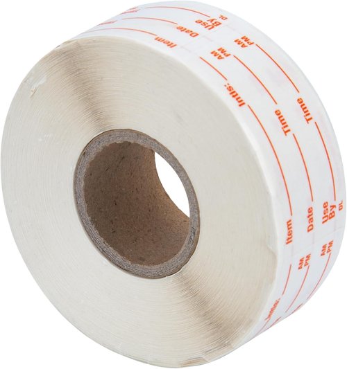 L LIKED Dissolvable Food Storage Labels - 500 Stickers, 1 x 2 Inch, Ideal for Containers (Red)