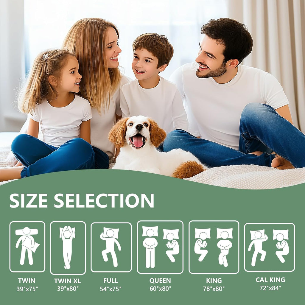 Skiennix Premium Waterproof Mattress Protector - Breathable Cooling Bed Cover, Full Size, 8''-21'' Deep Pocket, White