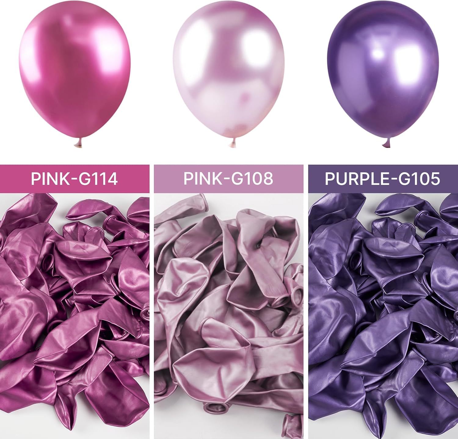 PartyWoo Metallic Pink Balloons - 50 Pcs 12 Inch | Perfect for Wedding & Birthday Decorations