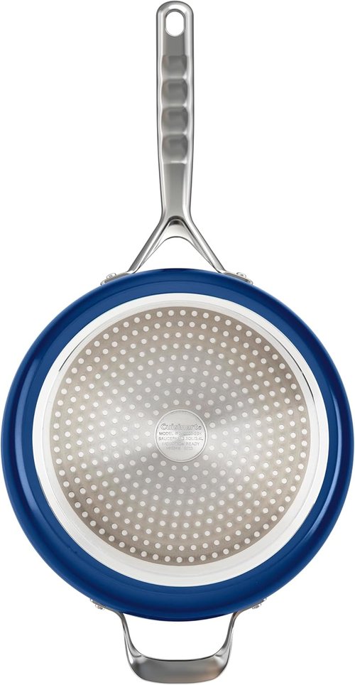 Cuisinart 12-Piece Ceramic Cookware Set - Nonstick, Dishwasher Safe, Even Heat Cooking, Sapphire
