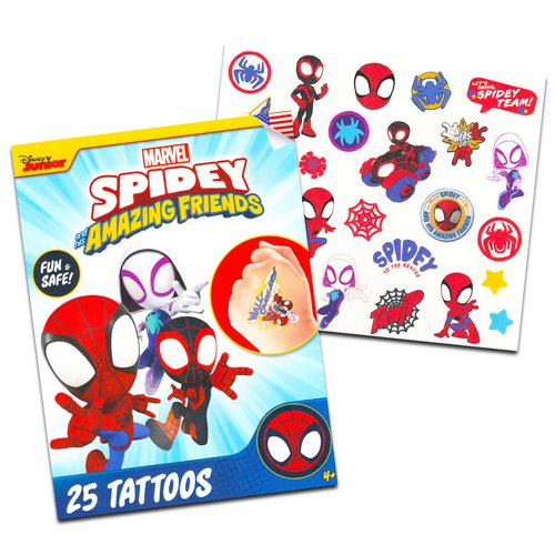 Spidey and His Amazing Friends Backpack and Lunch Box - 16” Spiderman Backpack, Spidey Lunch Box, Water Bottle, Tattoos, More | Avengers Backpack