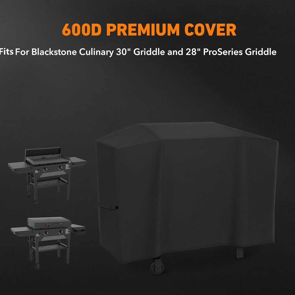 Blackstone 600D Polyester Griddle Cover - Durable Protection for 30" & 28" Models with Straps