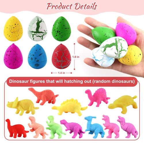 Motiloo 30 Pcs Valentines Day Gifts for Kids School with Dinosaur Egg Hatching Card Bulk - Funny Dino Egg Valentine Classroom School Exchange Cards for Boys Girls Party Favors