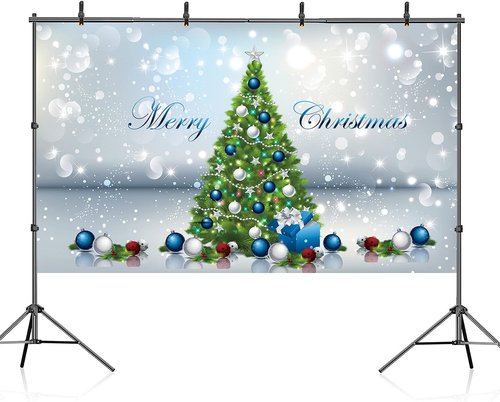 GOER 78 Inch Christmas Banner - Festive Party Decoration with Merry Christmas Design & Tree Motif