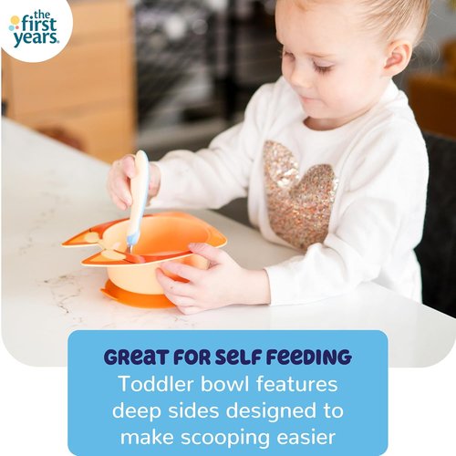 Bluey Kids Dinnerware Set - Suction Plate, Bowl & Stainless Steel Silverware - 4-Piece Feeding Set