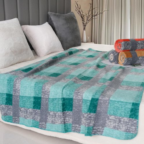 SeaBeauty Fleece Throw Blankets Bulk Fleece Blankets Solid Wholesale Lightweight Warm Soft for Pet Bed Couch Office Gifts Travel Seasons (Pack of 6-50x60 Inches,Multiple Plaid)