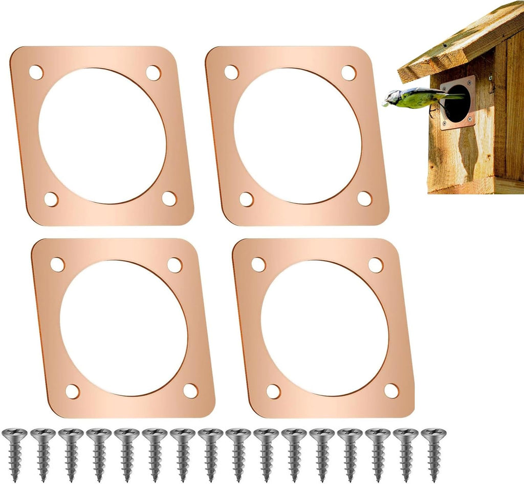 Skiennix Birdhouse Predator Guard - Copper Metal Protector for Eastern Bluebirds | 1.5-Inch Hole