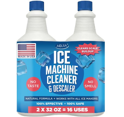 Ice Machine Cleaner and Descaler 32oz 2-Pack | Ice Maker Cleaner for All Brands; Opal, Scotsman, Manitowoc, Affresh, Active, etc. Countertop Icemaker Cleaners Solution | Icemaker Cleaners and Descaler