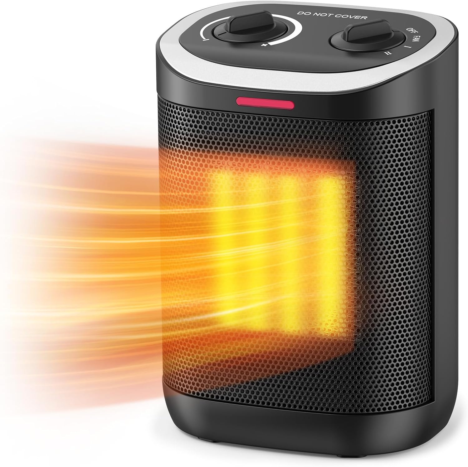 Skiennix 1500W Portable Ceramic Space Heater - Safe, Compact Design with Thermostat for Home & Office