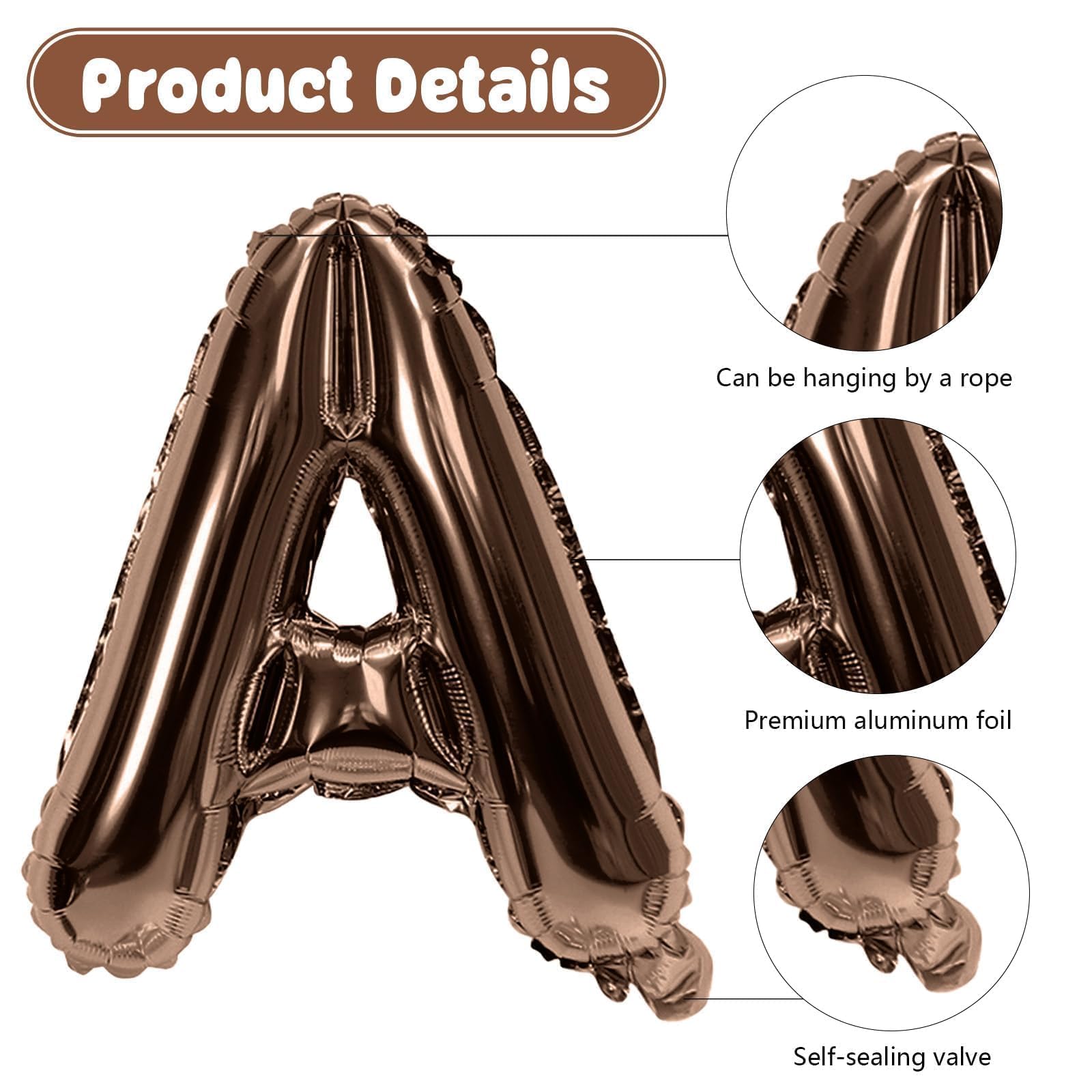 29PC Cream Brown Happy Birthday Balloon Banner, 16Inch 3D Aluminum Letter Banner Sign, Brown Apricot Dusty Ivory White Balloon 18 Inch Star Heart Foil Balloon for Women, Men Party Supply