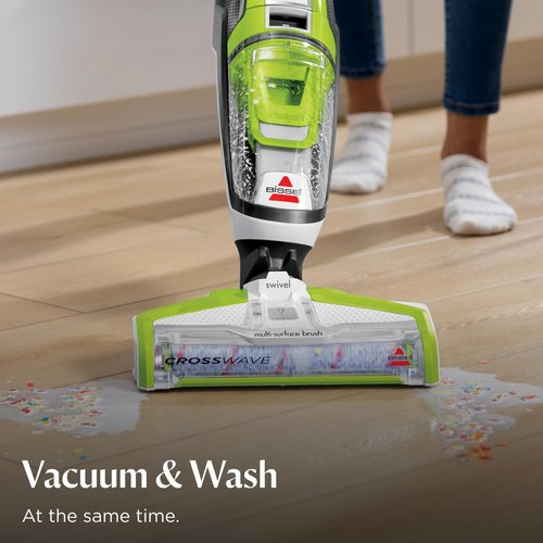 Bissell Crosswave Turbo Vacuum Mop - All-In-One Wet & Dry Cleaner for Hard Floors & Area Rugs | Model 3888A
