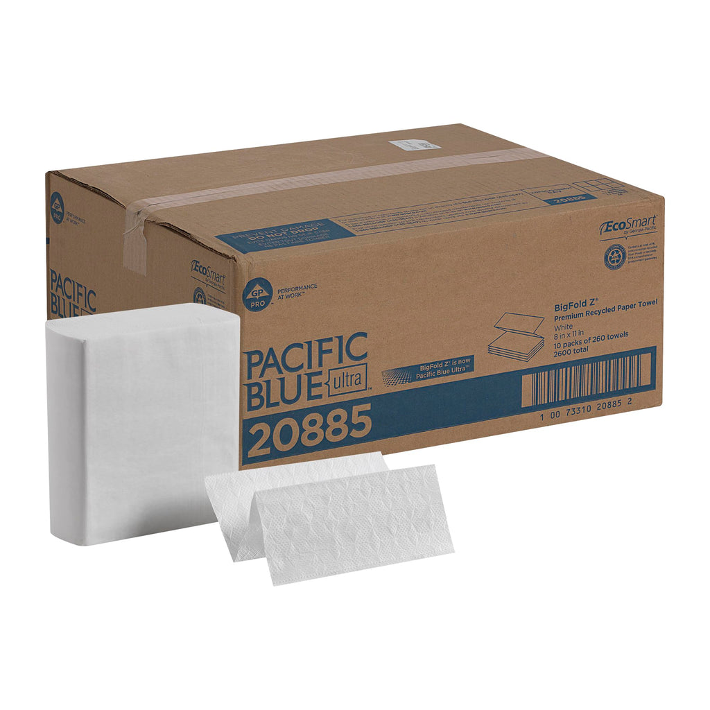 Georgia-Pacific, Pacific Blue Ultra, 20885, Z-Fold GP PRO Paper Towel, 2600 Count (Pack of 1), White