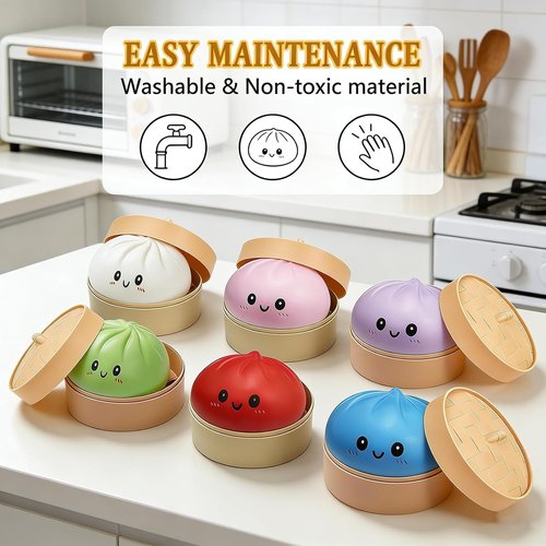 Glitter Dumpling Squishy Mystery Box by [Brand Name] - Surprise Mini Steamer Toy | No Duplicates, Perfect for Party Favors