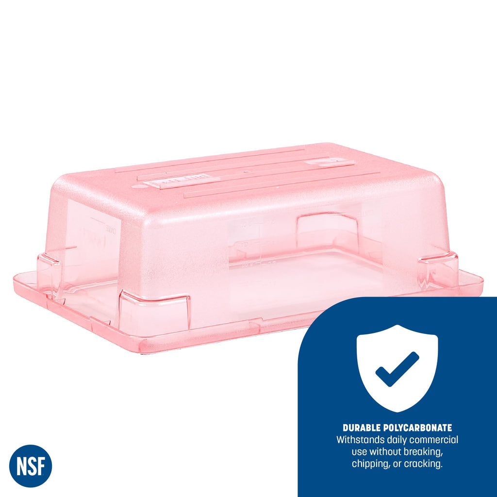 Carlisle FoodService Products 10611C05 StorPlus 3.5 Gallon Color-Coded Box 18" x 12" x 6", Red