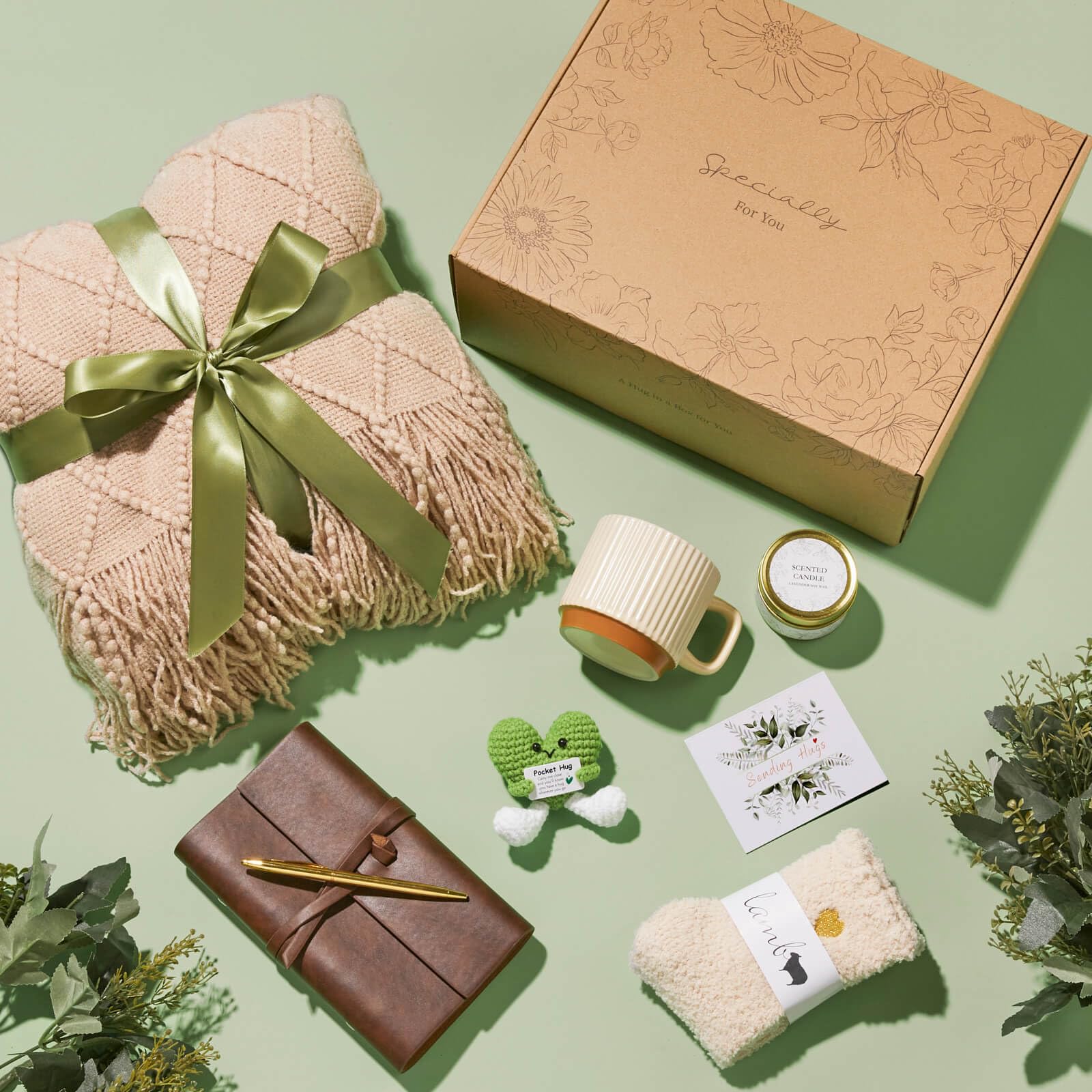 Valentines Day Gifts for Her Wife Mom Friend Sister Girlfriend, Self Care Gifts for Women, Get Well Gifts Baskets Care Package, Birthday Gift , After Surgery Feel Better Thinking of You Gift Set