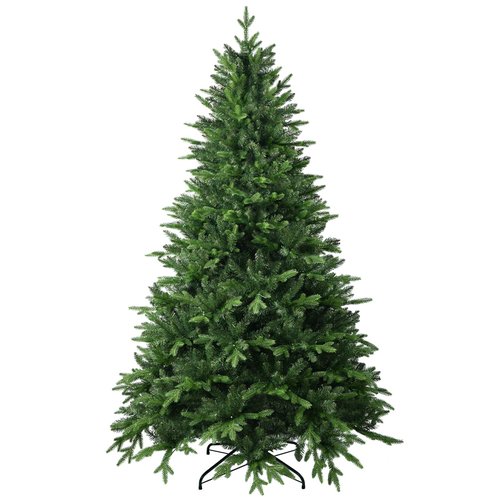 Treepool 5 FT Artificial Christmas Tree with 1020 PE&PVC Mixed Branch Tips, Unlit Hinged Premium Spruce Fake Xmas Trees, Green, Foldable Base