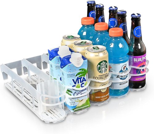 Fridge-Plus Soda Can Organizer - Efficient Drink Dispenser for Refrigerator Storage | Pack of 1