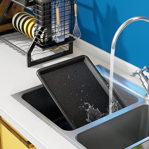 Loyalfire Dish Drying Rack, Stainless Steel 2 Tier Dish Rack with 2 Drainboard Set, Utensil Holder Dish Drainer, Cup Hanging Holder for Kitchen Counter with Multipurpose Design Easy Installation