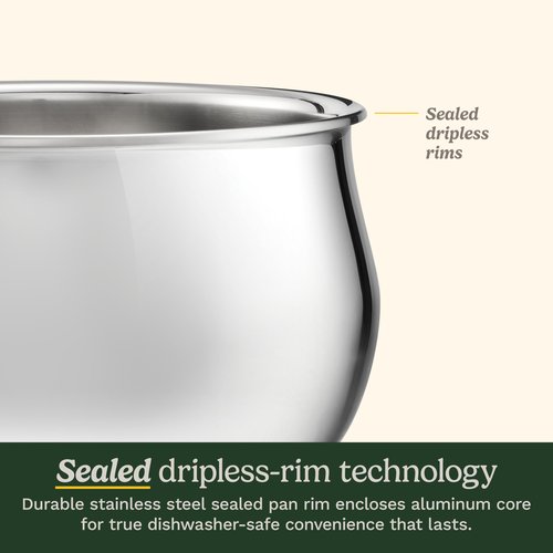 Cuisinart PureClad™ PureClad™ Triple-Ply 12" Stainless Steel Skillet with Helper Handle and Cover. PCT22-30HC