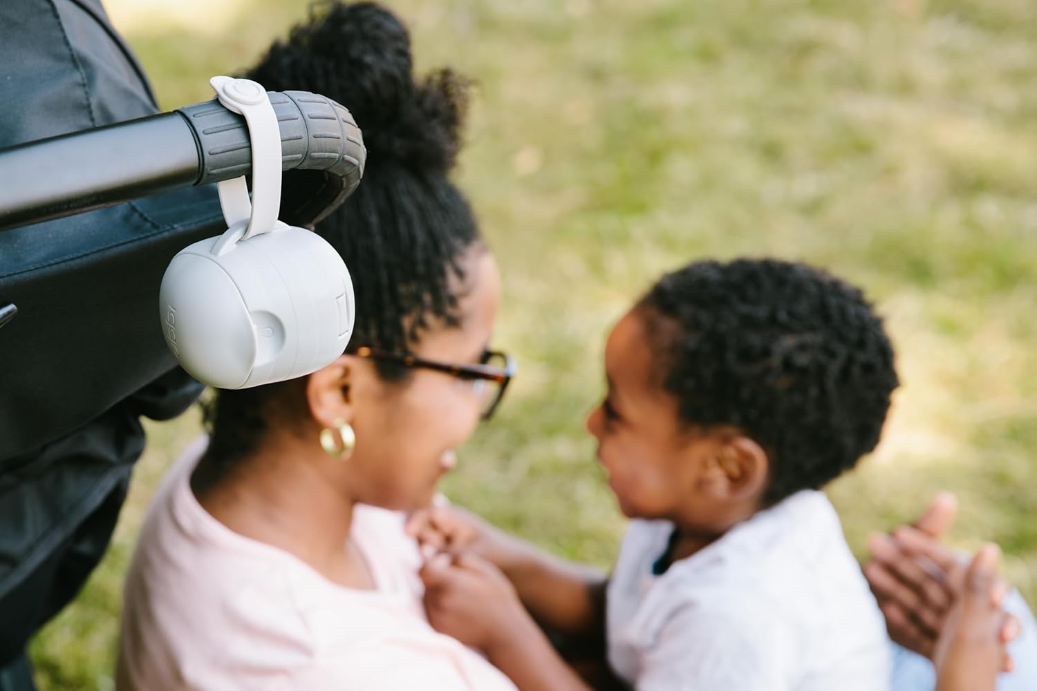 Ubbi On-the-Go Dual Pacifier Holder - Keep Baby's Binkies Clean & Accessible | Portable Travel Accessory in Gray