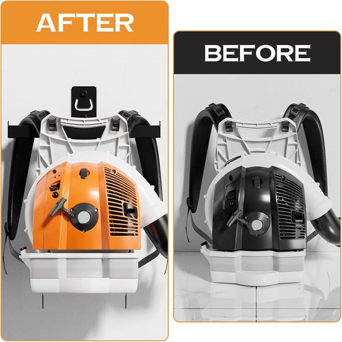 Heavy Duty Backpack Leaf Blower Hanger | Wall Mount Storage Organizer for Garage & Lawn Care