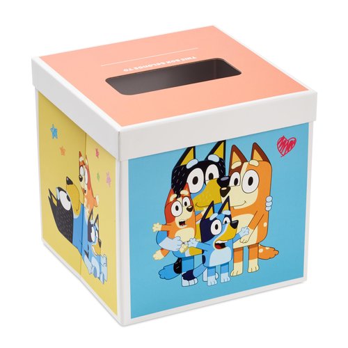 Hallmark Bluey Valentines Day Cards for Kids with Pop Up Mailbox for Classroom Exchange (1 Box, 32 Cards, 35 Stickers, 1 Teacher Card)
