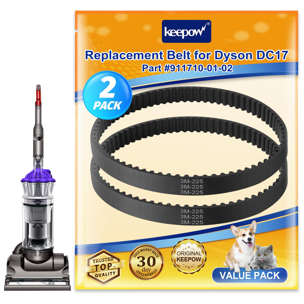 KEEPOW DC17 Replacement Belt Part 911710 01 02 Compatible with Dyson DC17 Animal Absolute Vacuum Cleaner, 4 Pack