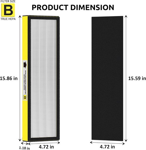 Guardian Technologies FLT4825 HEPA Filter B - 3 True HEPA & 9 Carbon Filters for AC4825E, AC4300, AC4900, AC4850