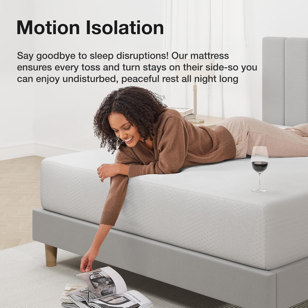 Novilla 12 Inch Full Size Mattress - Gel Memory Foam for Cooling Sleep & Pressure Relief | CertiPUR-US Certified, Grey